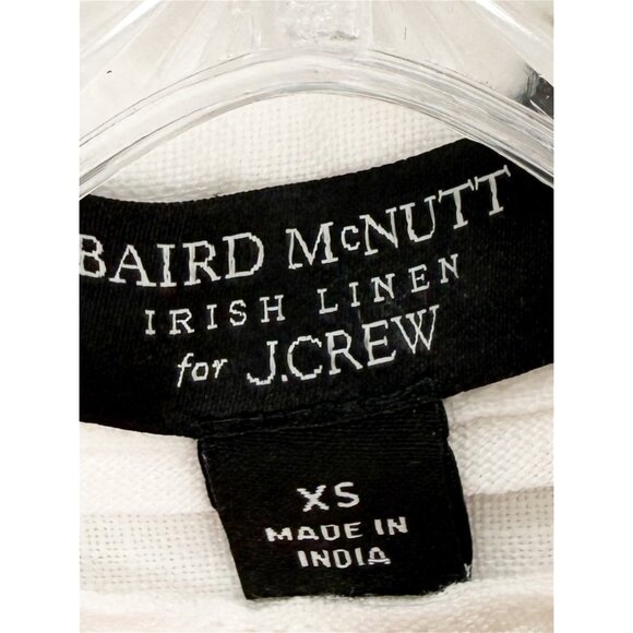 BAIRD MCNUTT Irish linen for J. Crew Capitaine shirt White XS - Picture 4 of 7